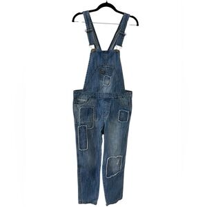 Sea Gypsies Denim Overalls Women’s size Small Patchwork Boho Adjustable Straps